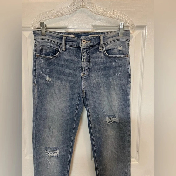 ANTHROPOLOGIE PILCRO SLIM BOYFRIEND JEANS DISTRESSED SIZE 26 - Picture 2 of 11